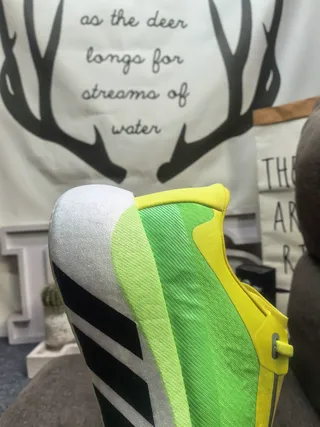Adidas Green Yellow Chunky Sculpted Midsole Knit-Mesh Upper Lifestyle Sneakers 3