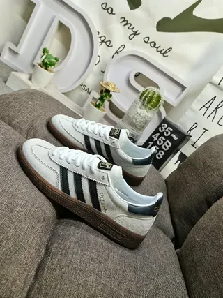 Adidas Handball Spezial White Black Brown Lifestyle Sneakers 8