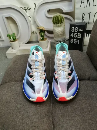 Adidas Lightstrike Pro White Multicolor Engineered Mesh Upper Color-Blocked Overlays Running Shoes 10