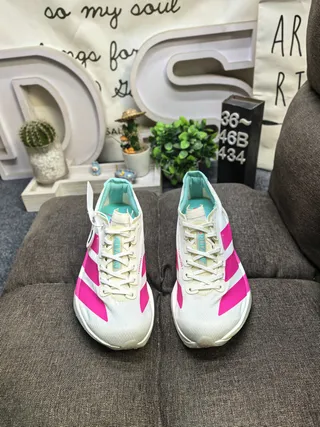 Adidas Lightstrike Pro White Pink Mint Running Shoes 10