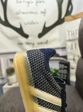 Adidas Navy Beige Low-Top Knit-Mesh Upper Lifestyle Sneakers 3
