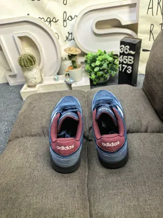 Adidas Navy Pink Low-Top Suede-and-Textile Upper Lifestyle Sneakers 8