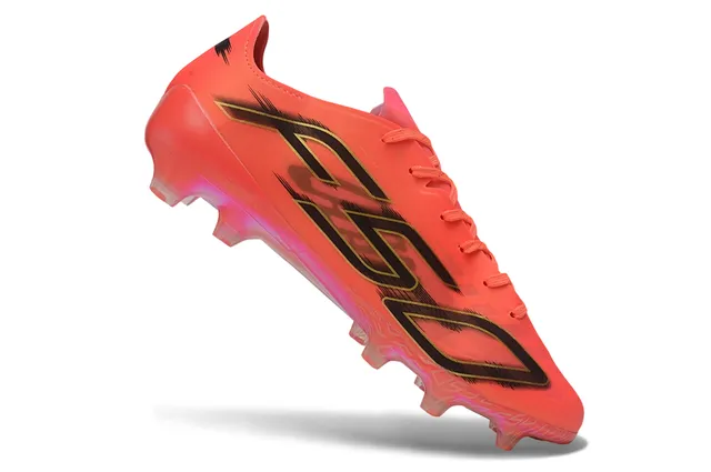 Adidas Orange Black Low-Cut Synthetic Upper Asymmetric Lacing Firm-Ground Soccer Shoes 2
