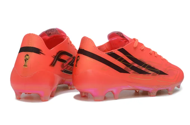 Adidas Orange Black Low-Cut Synthetic Upper Asymmetric Lacing Firm-Ground Soccer Shoes 5