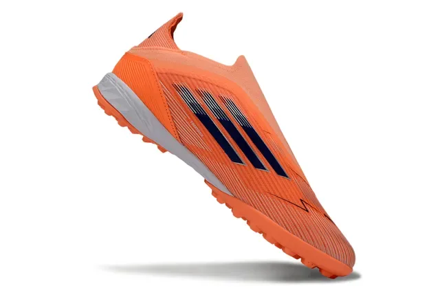 Adidas Sapatos de futebol Turf laranja navy low-cut upper sintético studs cónicos 2