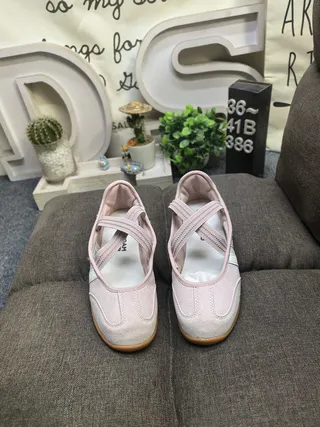 Adidas Pink Beige Laceless Strap-Closure Mary Jane Shoes 10