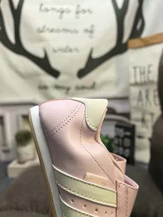 Adidas Pink Green Laceless Velcro Strap Lifestyle Sneakers 3