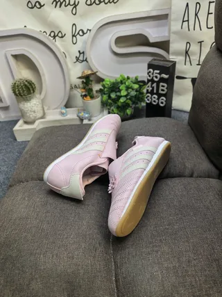 Adidas Pink Green Laceless Velcro Strap Lifestyle Sneakers 6