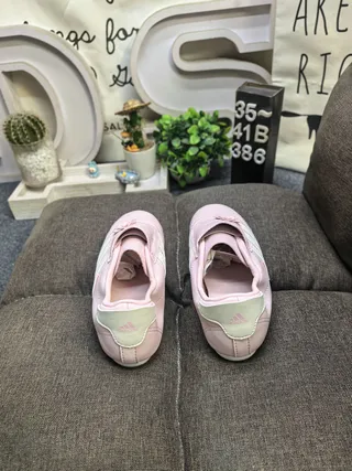 Adidas Pink Green Laceless Velcro Strap Lifestyle Sneakers 8