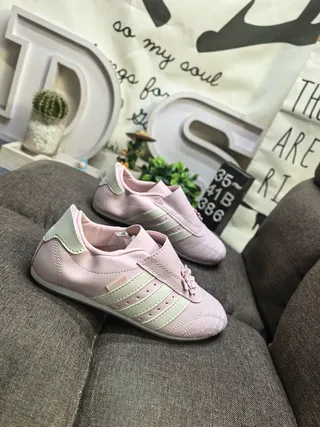 Adidas Pink Green Laceless Velcro Strap Lifestyle Sneakers 9