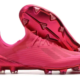 Adidas गुलाबी लो-कट सॉक-फिट कॉलर रिब्ड सिंथेटिक अपर फर्म-ग्राउंड सोकर जूते