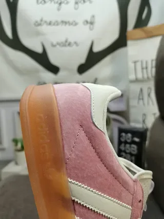 Adidas Pink Orange Low-Top Suede-and-Textile Upper Lifestyle Sneakers 4