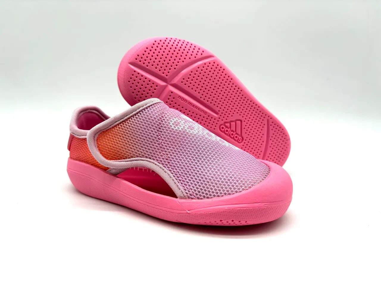 Adidas Pink Orange Slip-On Mesh Upper Casual Shoes 5