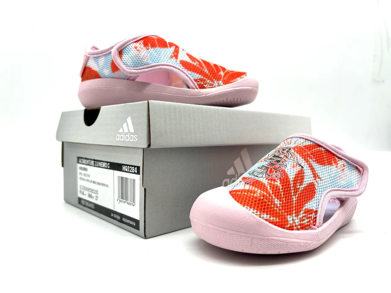 Adidas Pink Orange Slip-On Mesh Upper Casual Shoes 9