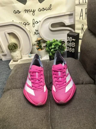 Adidas Pink White Chunky Sculpted Midsole Three-Stripe Side Branding Lifestyle Sneakers 10