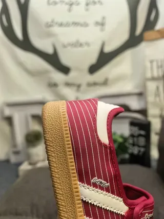 Adidas Pink White Laceless Mary Jane Style Pinstriped Textile Upper Lifestyle Sneakers 3
