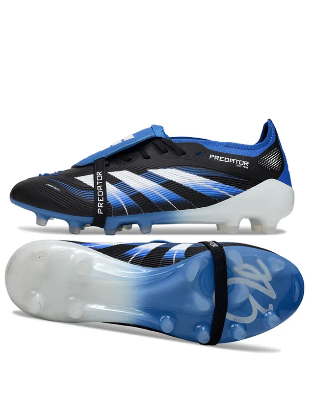 Adidas Predator Accuracy Black Blue White Firm-Ground Soccer Shoes 6