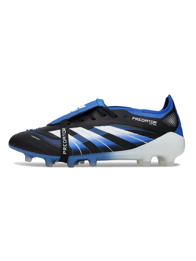 Adidas Predator Accuracy Black Blue White Firm-Ground Soccer Shoes 7
