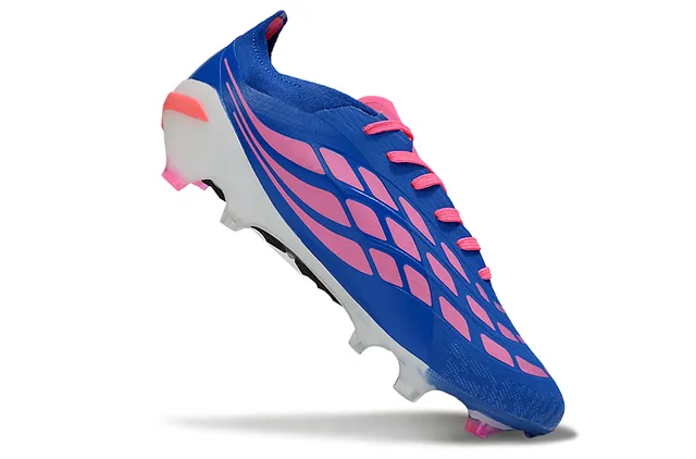 Adidas Predator Azul Rosa Botines de fútbol Low-Cut Empiñe Sintético Texturizado para Tierra Firme 2