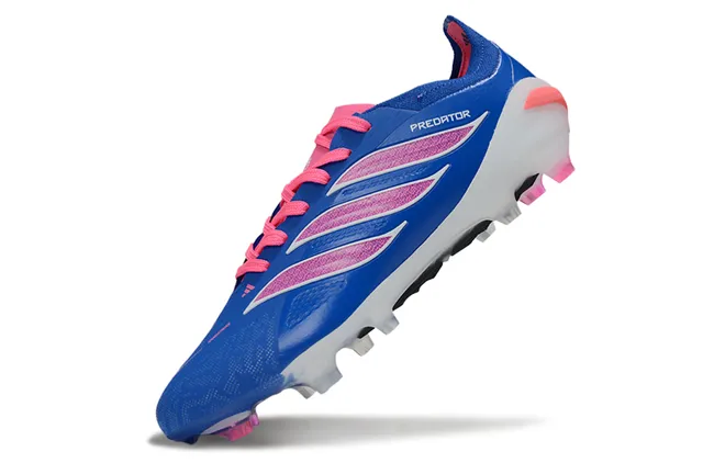 Adidas Predator Azul Rosa Botines de fútbol Low-Cut Empiñe Sintético Texturizado para Tierra Firme 3