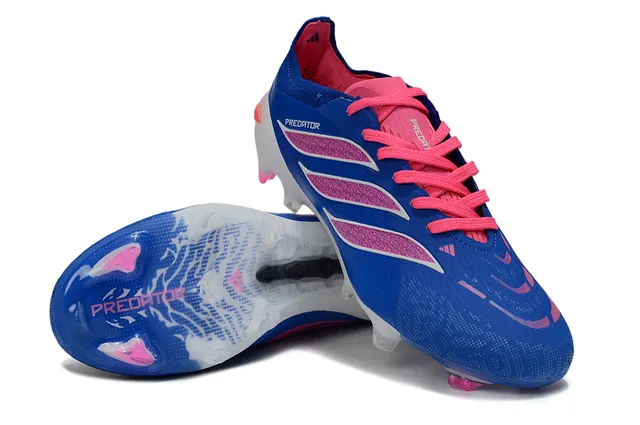 Adidas Predator Azul Rosa Botines de fútbol Low-Cut Empiñe Sintético Texturizado para Tierra Firme 4