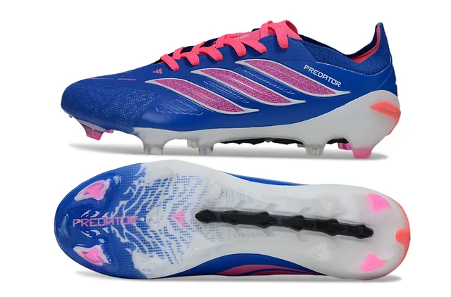 Adidas Predator Azul Rosa Botines de fútbol Low-Cut Empiñe Sintético Texturizado para Tierra Firme 6
