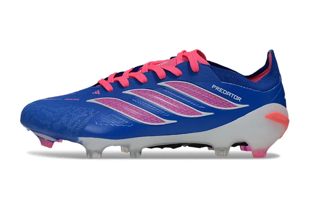 Adidas Predator Azul Rosa Botines de fútbol Low-Cut Empiñe Sintético Texturizado para Tierra Firme 7