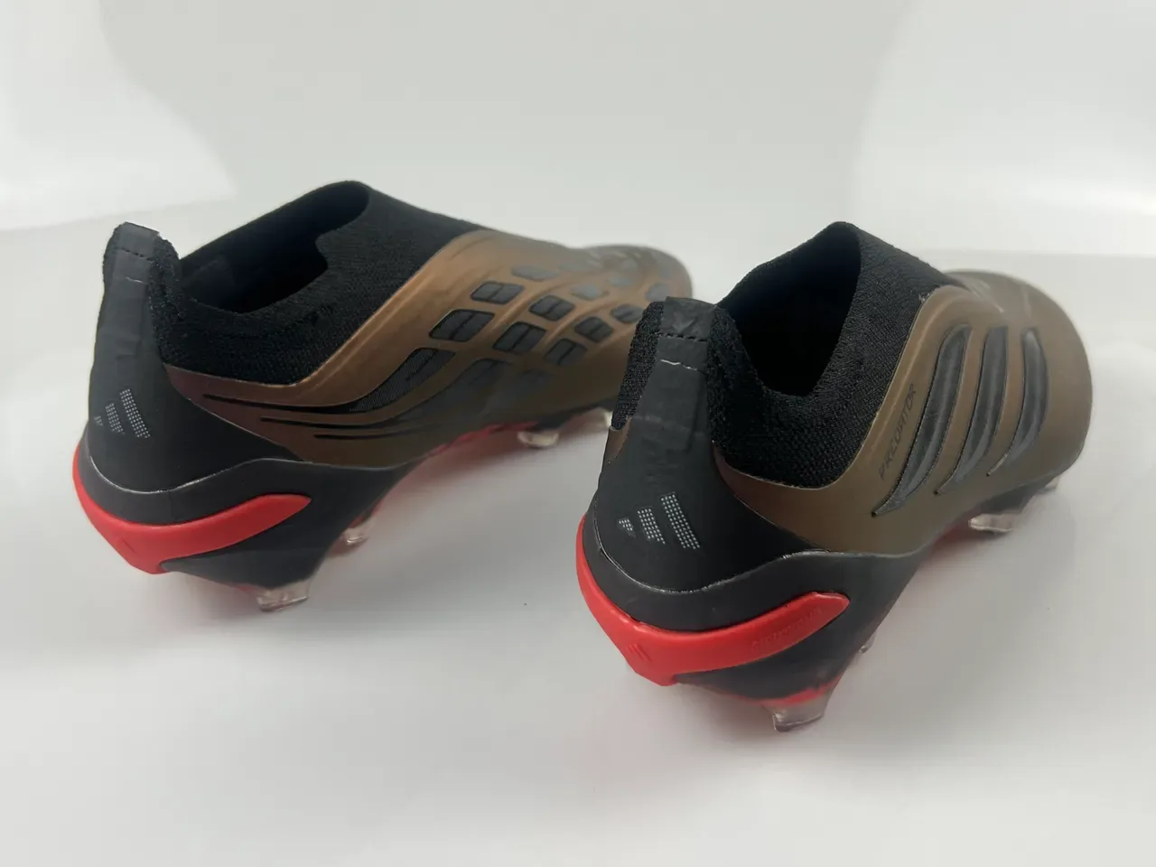 Adidas Predator Brown Black Metallic Bronze Upper Synthetic Overlays Firm-Ground Soccer Shoes 2