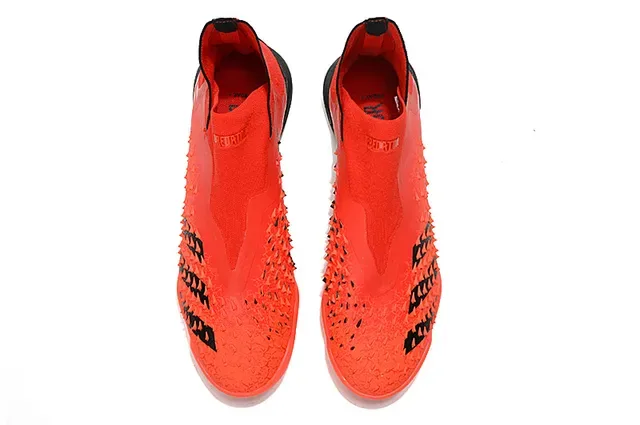 Adidas Predator Freak Demonskin Chaussures de football Turf Orange Noir 2