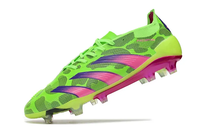 Adidas Predator Neon Lime Green Magenta Purple Firm-Ground Soccer Shoes 3