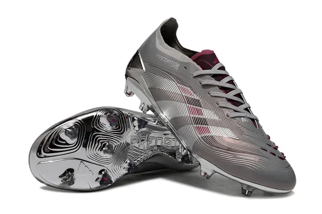 Adidas Predator Argent Rose Métallique Iridiscent Accent Terrain Ferme Chaussures de football 3