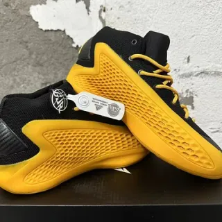 Adidas Pro Model पीला काला हाई-टॉप हनीकॉम्ब-मिडसोल बास्केटबॉल जूते