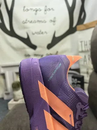 Adidas Purple and Orange Three-Stripe Platform Lifestyle Sneakers 3