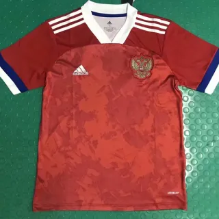 Adidas Russia National Team Home Red Blue V-Neck Collar Three-Stripe Shoulder Bands Jersey