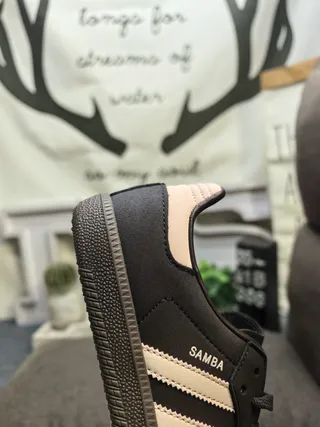 Adidas Samba Black and Beige Lifestyle Sneakers 3