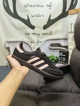 Adidas Samba Black and Beige Lifestyle Sneakers 5