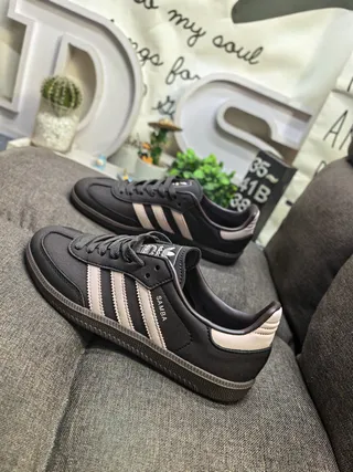 Adidas Samba Black and Beige Lifestyle Sneakers 7