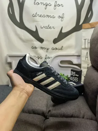 Adidas Samba Black and Beige Lifestyle Sneakers 5