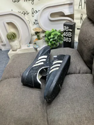 Adidas Samba Black and Beige Lifestyle Sneakers 6