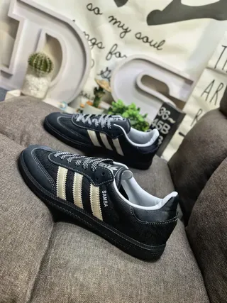 Adidas Samba Black and Beige Lifestyle Sneakers 7