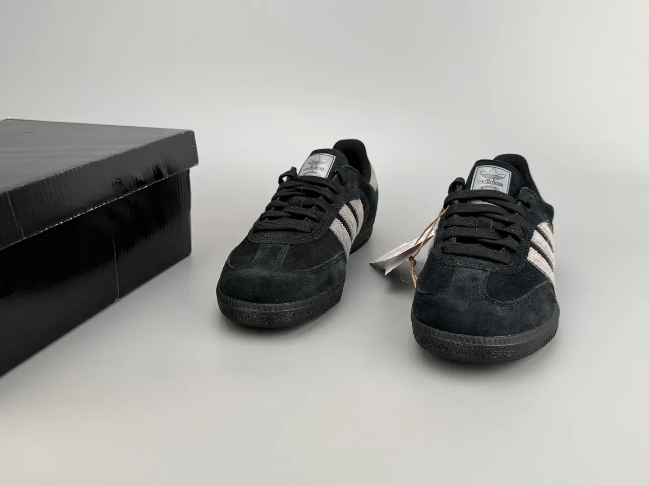 Adidas Samba Black and Gray Suede Lifestyle Sneakers 3