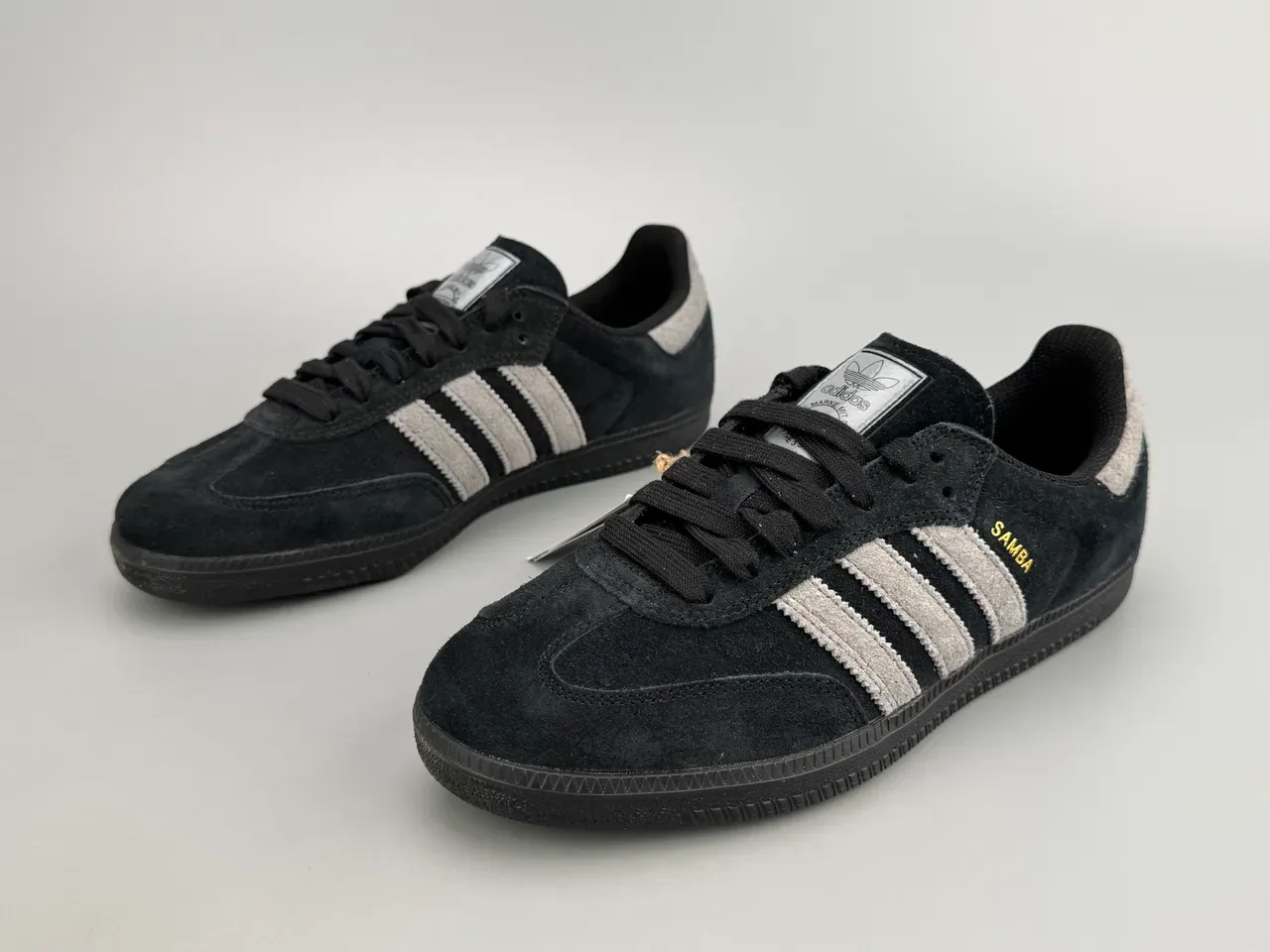 Adidas Samba Black and Gray Suede Lifestyle Sneakers 9