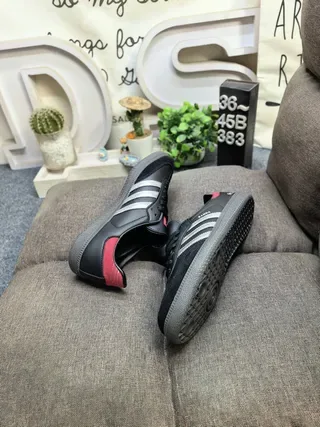 Adidas Samba Black and Pink Leather Lifestyle Sneakers 6