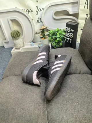 Adidas Samba Black and Pink Lifestyle Sneakers 6