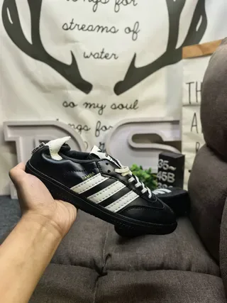 Adidas Samba Black and White Leather Lifestyle Sneakers 5