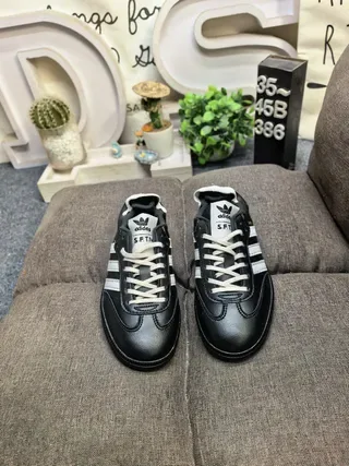 Adidas Samba Black and White Leather Lifestyle Sneakers 10