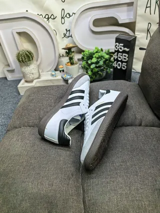 Adidas Samba Black White Gray Lifestyle Sneakers 6