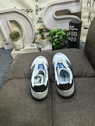 Adidas Samba Black White Gray Lifestyle Sneakers 8