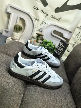 Adidas Samba Black White Gray Lifestyle Sneakers 9
