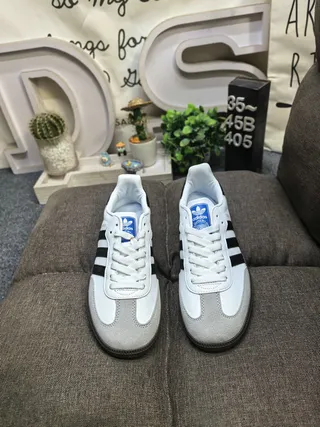 Adidas Samba Black White Gray Lifestyle Sneakers 10